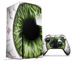 WraptorSkinz Skin Wrap compatible with the 2020 XBOX Series X Console and Controller Eyeball Green (XBOX NOT INCLUDED)