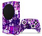 WraptorSkinz Skin Wrap compatible with the 2020 XBOX Series S Console and Controller Purple Checker Graffiti (XBOX NOT INCLUDED)