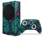 WraptorSkinz Skin Wrap compatible with the 2020 XBOX Series S Console and Controller Linear Cosmos Teal (XBOX NOT INCLUDED)