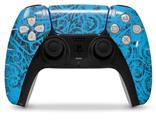 WraptorSkinz Skin Wrap compatible with the Sony PS5 DualSense Controller Folder Doodles Blue Medium (CONTROLLER NOT INCLUDED)