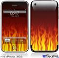 iPhone 3GS Skin - Fire Flames on Black