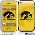 iPhone 3GS Skin - Iowa Hawkeyes Herkey Black on Gold