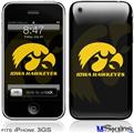 iPhone 3GS Skin - Iowa Hawkeyes Herkey Gold on Black