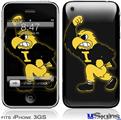 iPhone 3GS Skin - Iowa Hawkeyes Herky on Black