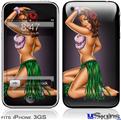 iPhone 3GS Skin - Hula Girl Pin Up