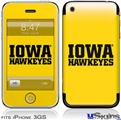 iPhone 3GS Skin - Iowa Hawkeyes 01 Black on Gold