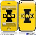 iPhone 3GS Skin - Iowa Hawkeyes 04 Black on Gold