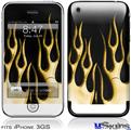 iPhone 3GS Skin - Metal Flames Yellow