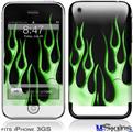 iPhone 3GS Skin - Metal Flames Green