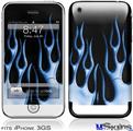 iPhone 3GS Skin - Metal Flames Blue