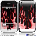 iPhone 3GS Skin - Metal Flames Red