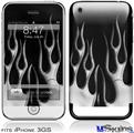 iPhone 3GS Skin - Metal Flames Chrome