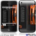iPhone 3GS Skin - iPhone 3GS - 2010 Chevy Camaro Orange - White Stripes