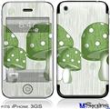 iPhone 3GS Skin - Mushrooms Green