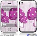 iPhone 3GS Skin - Mushrooms Hot Pink