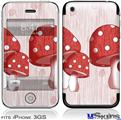 iPhone 3GS Skin - Mushrooms Red