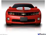 Poster 24"x18" - 2010 Chevy Camaro Victory Red - White Stripes