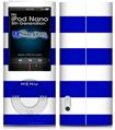 iPod Nano 5G Skin - Psycho Stripes Blue and White