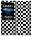 iPod Nano 5G Skin - Checkered Canvas Black and White