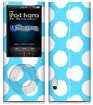 iPod Nano 5G Skin - Kearas Polka Dots White And Blue