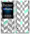 iPod Nano 5G Skin - Chevrons Gray And Seafoam