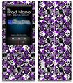 iPod Nano 5G Skin - Splatter Girly Skull Purple