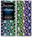 iPod Nano 5G Skin - Splatter Girly Skull Rainbow
