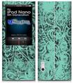 iPod Nano 5G Skin - Folder Doodles Seafoam Green