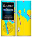 iPod Nano 5G Skin - Drip Yellow Teal Pink