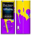 iPod Nano 5G Skin - Drip Purple Yellow Teal