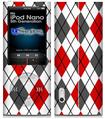 iPod Nano 5G Skin - Argyle Red and Gray