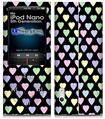 iPod Nano 5G Skin - Pastel Hearts on Black