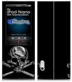 iPod Nano 5G Skin - Chrome Skull on Black