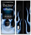 iPod Nano 5G Skin - Metal Flames Blue