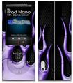 iPod Nano 5G Skin - Metal Flames Purple