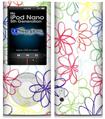 iPod Nano 5G Skin - Kearas Flowers on White