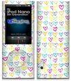 iPod Nano 5G Skin - Kearas Hearts White