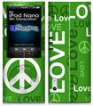 iPod Nano 5G Skin - Love and Peace Green