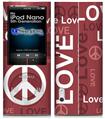iPod Nano 5G Skin - Love and Peace Pink