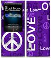 iPod Nano 5G Skin - Love and Peace Purple