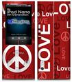 iPod Nano 5G Skin - Love and Peace Red