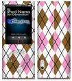iPod Nano 5G Skin - Argyle Pink and Brown