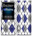 iPod Nano 5G Skin - Argyle Blue and Gray