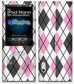 iPod Nano 5G Skin - Argyle Pink and Gray