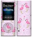 iPod Nano 5G Skin - Flamingos on Pink