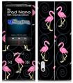iPod Nano 5G Skin - Flamingos on Black
