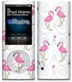 iPod Nano 5G Skin - Flamingos on White