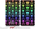Skull and Crossbones Rainbow - Decal Style skin fits Zune 80/120GB  (ZUNE SOLD SEPARATELY)