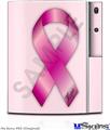 Sony PS3 Skin - Hope Breast Cancer Pink Ribbon on Pink