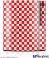Sony PS3 Skin - Checkered Canvas Red and White